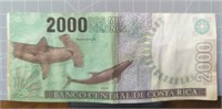 Costa Rican $2,000 banknote