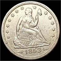 1853-O Seated Liberty Quarter CLOSELY