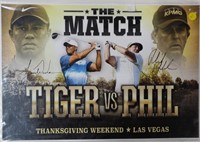 Tiger vs Phil Poster Facsimile Autograph