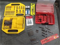 Tools  Assorted drill bits. Yellow box misc sizes