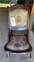 Decorative vintage/antique folding rocking chair