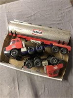 TEXACO TOY SEMI--2 TRACTORS, 1 TRAILER