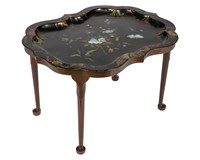 19th C. England Mother of Pearl Tray Top Table