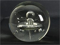 Clear Art Glass Paperweight