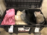 Husky 37 in Mobile Job Box & Rags