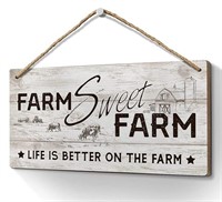 30x15 CMS Hanging Sign "Farm sweet farm"