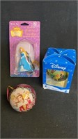 3 Disney Princess Themed Ornaments
