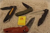 4 Knives Outdoor Life/Coast/DeWalt/Milwaukee