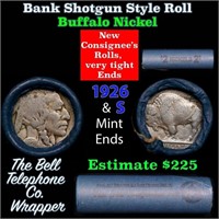 Buffalo Nickel Shotgun Roll in Old Bank Style 'Bel