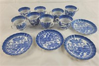 Vintage Tuscan England China Blue Willow pattern