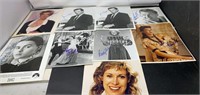 Signed celebrity photos (Betty White, James