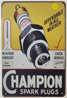 Champion Spark Plugs Tin Sign
