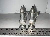 Pewter salt and pepper shakers