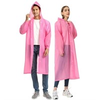 One Size  EMOKING 2 Pack Reusable EVA Rain Ponchos