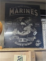 Wooden Marines Sign - 16" x 20"
