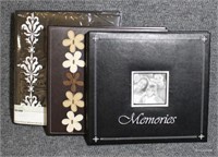 3 Unused Deluxe Photo albums w/ Embroidery