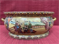 Chinese Decorated Porcelain Foot Bath with two