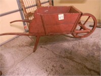 Early Vintage Wood Wheelbarrow