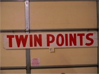 Twin Points Wooden Double-Sided Sign (10x60)