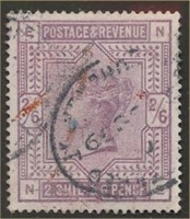 GREAT BRITAIN #96 USED VF-EXTRA FINE