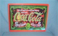 Coca Cola retro style advertising sign printed on