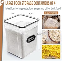(N) Large Tall Airtight Food Storage Containers wi