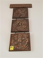 4 PC METAL ART