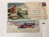 US 1943 WWII SOLDIER MAIL W/LETTER