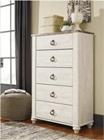 ASHLEY WILLOWTON FAMHOUSE 5-DRAWER CHEST