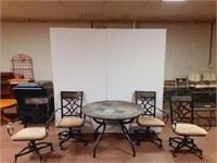 Dining Table w/Tile Top and Matching Chairs 45"