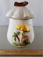 Vintage Mushroom Canister 11" H