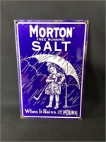 Morton Salt Porcelain Sign