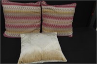 3 Fabric Custom Throw Pillows