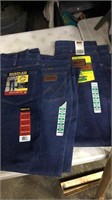 New blue jeans - 2 wrangler 38x30 & Rustler 36x30