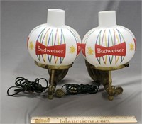 Pair of Vintage Advertising Budweiser Sconces