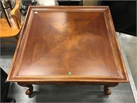 4ft Square Wood Coffee Table - Concave Top