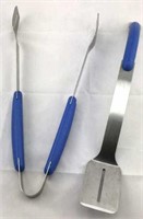 Stainless Steel Grill Tongs and Spatula