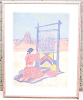 Art Lydia Dillon-Sutton Batik Painting Navajo