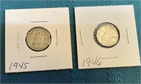 1945 & 1946 TEN CENT