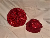 Pair of Red Sequin Hats