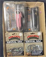 2 Pepper Sprayers And 2 Survival Saws