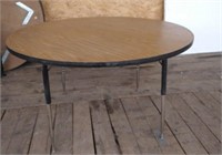 Round Table with Metal Adjustable Legs