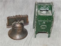 Libert bell (cast iron) Mailbox (metal) banks