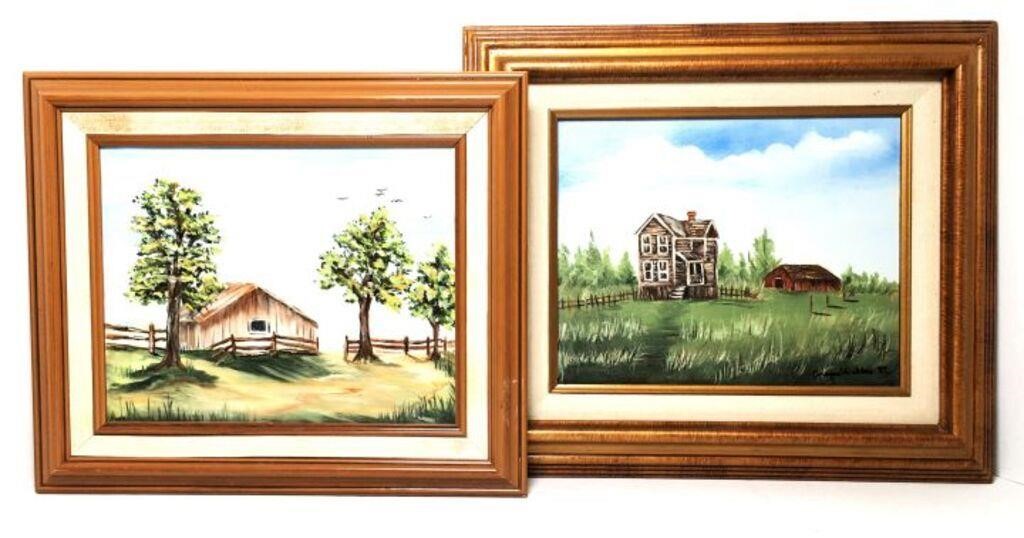 Paintings on Canvas Lot of 2