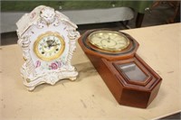 Porcelain Mantle Clock & Regulator A Clock