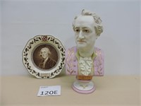 Early Goethe 1887 Bust and Josiah Wedgwood Plate