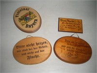 German Wooden Plaques