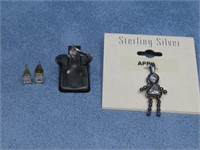 Sterling Silver Earrings, Pendant & Ring Hallmark