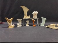porcelain ceramic cornucopia vases