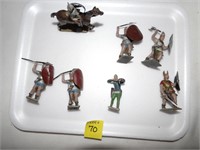 6-Metal Soldiers & Horse w/Rider